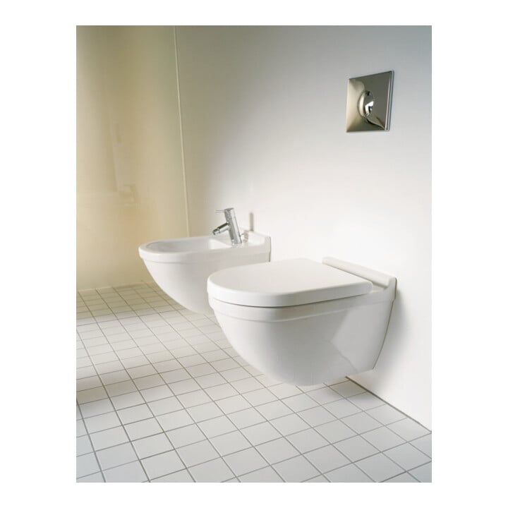 Duravit Starck 3 WC suspendu, cuvette profonde 36,5x54 cm, 4,5 l, sans bride, blanc Hyg Glaze