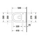 Duravit Starck 3 WC suspendu, cuvette profonde 36,5x54 cm, 4,5 l, sans bride, blanc Hyg Glaze