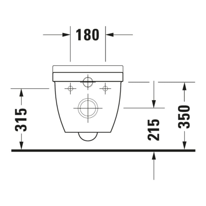 Duravit Starck 3 WC suspendu, cuvette profonde 36,5x54 cm, 4,5 l, sans bride, blanc Hyg Glaze