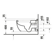 Duravit Starck 3 WC suspendu, cuvette profonde 37x62 cm, 4,5 l, fermé, blanc-2