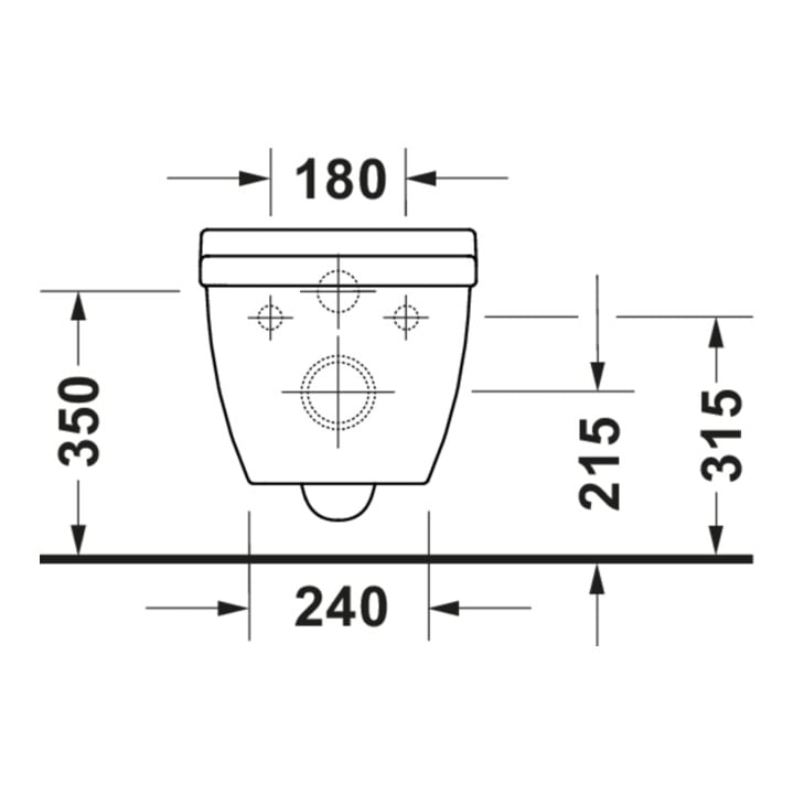 Duravit Starck 3 WC suspendu, cuvette profonde 37x62 cm, 4,5 l, sans rebord, blanc