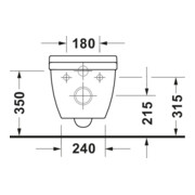 Duravit Starck 3 WC suspendu, cuvette profonde 37x62 cm, 4,5 l, sans rebord, blanc-5