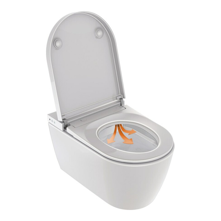 Duravit Starck Lite WC suspendu, cuvette à chasse profonde 37,8x57,5 cm, avec SensoWash, sans bride, blanc, sans bride