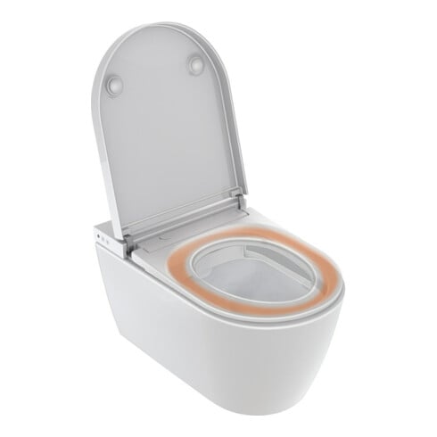 Duravit Starck Pro WC suspendu compact pour douche, 220-240 V, 50 Hz, sans rebord, HG, HygieneUV