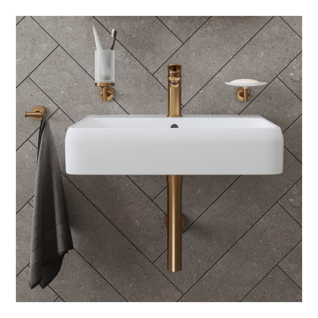 Duravit Starck T Crochet à Serviette Double 6x7,6 cm Bronze Brossé