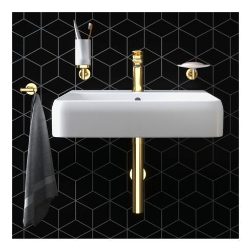 Duravit Starck T Crochet double pour serviette 6x7,6 cm, or poli