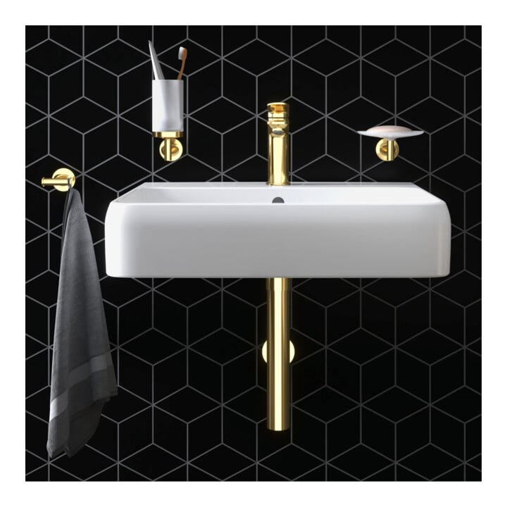 Duravit Starck T Crochet double pour serviette 6x7,6 cm, or poli