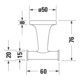 Duravit Starck T Crochet double pour serviette 6x7,6 cm, or poli