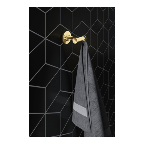 Duravit Starck T Crochet double pour serviette 6x7,6 cm, or poli