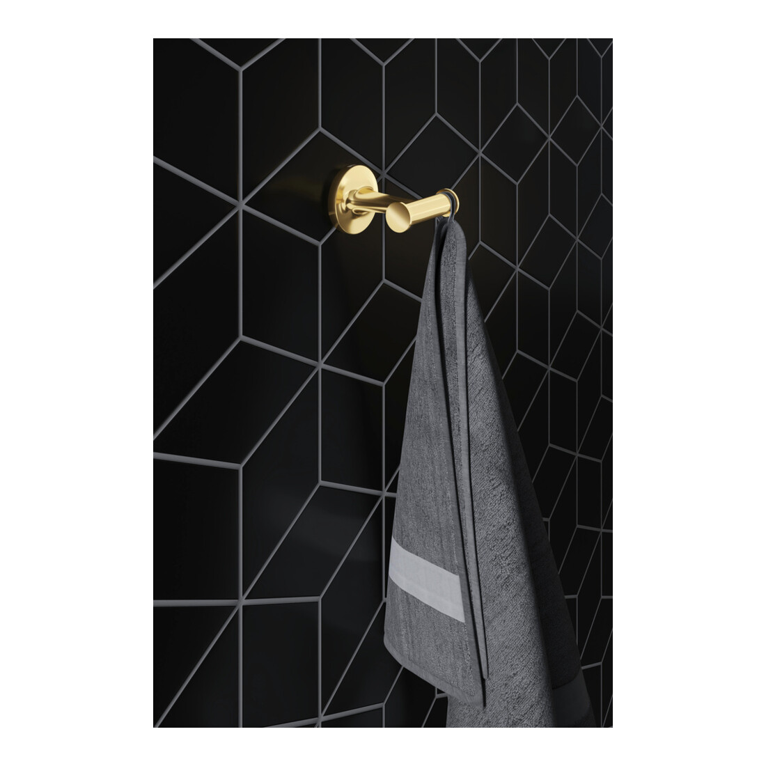 Duravit Starck T Crochet double pour serviette 6x7,6 cm, or poli