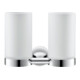 Duravit Starck T Double porte-verre mural, verre blanc mat, chrome-1