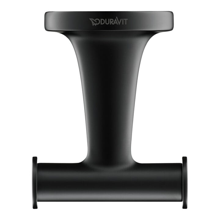 Duravit Starck T Patère double 6x7,6 cm, noir mat