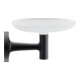 Duravit Starck T Porte-savon 14x11,9 cm, mural, verre blanc mat, noir mat-1