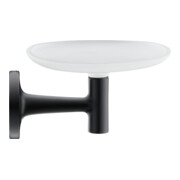 Duravit Starck T Porte-savon 14x11,9 cm, mural, verre blanc mat, noir mat