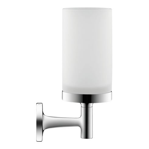 Duravit Starck T Support en verre 6,5x9,8 cm, montage mural, verre dépoli, chrome