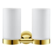 Duravit Starck T Support en verre double, mural, verre blanc mat, or poli