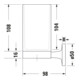 Duravit Starck T Support en verre double, mural, verre blanc mat, or poli