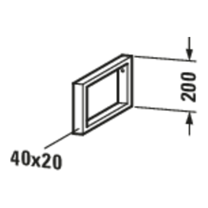 Duravit Support console 4x48 cm, porte-serviettes, chrome