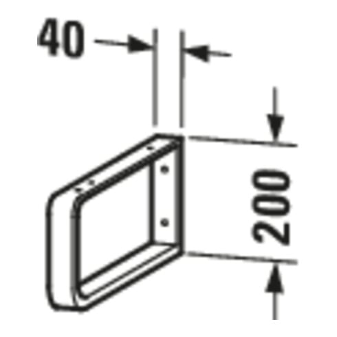 Duravit Support console 4x48cm, porte-serviettes, chrome