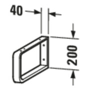 Duravit Support console 4x48cm, porte-serviettes, chrome-3