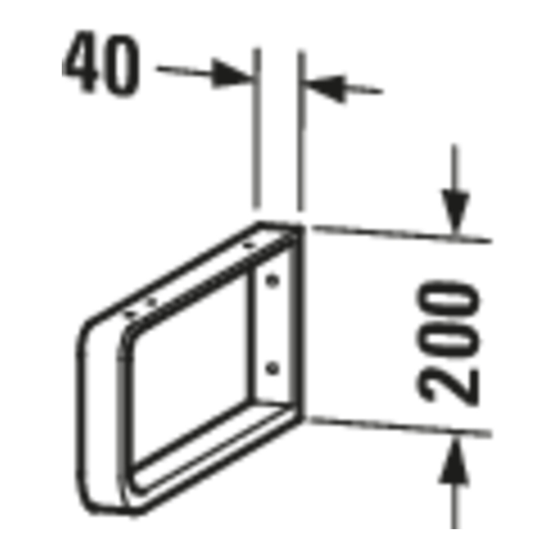 Duravit Support console 4x48cm, porte-serviettes, chrome
