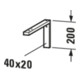 Duravit Support console angle 4x42,5 cm, poudré, noir diamant-3