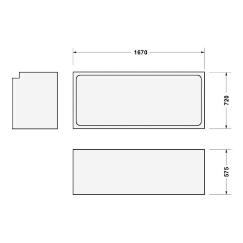 Duravit Support de baignoire D-Code 167x72 cm