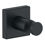 Duravit Support de douche fixe, rosace carrée, acier inoxydable, noir mat