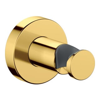 Duravit Support de douche fixe, rosace ronde, acier inox, or poli