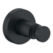 Duravit Support de douche fixe, rosace ronde, acier inoxydable, noir mat