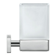 Duravit Support en verre Karree 7x10 cm, verre blanc mat, support chrome-2