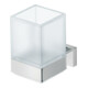 Duravit Support en verre Karree 7x10 cm, verre blanc mat, support chrome-5