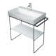 Duravit Support métallique DuraSquare 86,5x45cm, au sol, noir mat-1