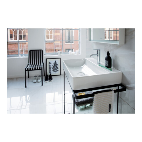 Duravit Support métallique DuraSquare 86,5x45cm, au sol, noir mat