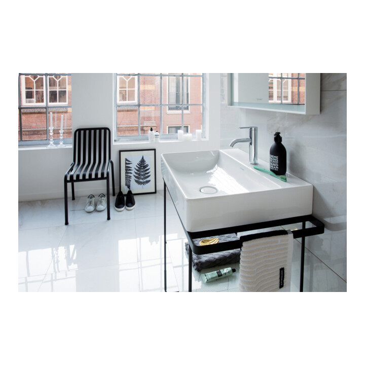 Duravit Support métallique DuraSquare 86,5x45cm, au sol, noir mat