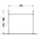 Duravit Support métallique Vero f MWT 032985, hauteur augmentée +6,5 cm, chromé-4