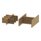 Duravit Système d'aménagement Universal Set 422x321x120mm, nature Oa solid, pour WTU-1