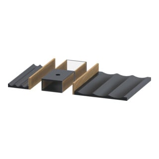 Duravit Système d'aménagement Universal Set 462x371x55mm, naturel Oa solid, pour WTU