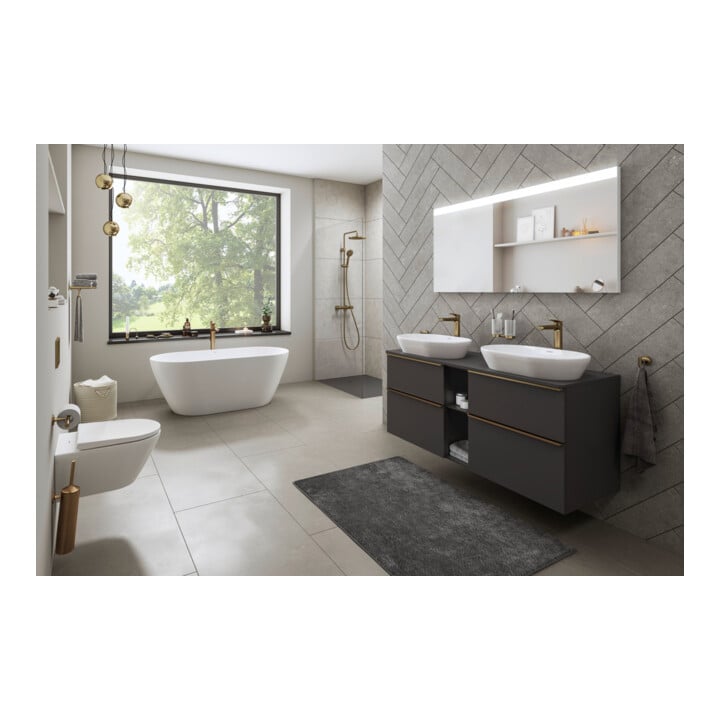 Duravit Système de douche 1000 MinusFlow Sortie 354 mm, avec thermostat, bronze brossé