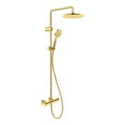 Duravit Système de douche 1000 MinusFlow Sortie 354 mm, avec thermostat, or poli