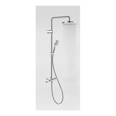 Duravit Système de douche 1000 MinusFlow sortie 354 mm, mitigeur thermostatique, chrome