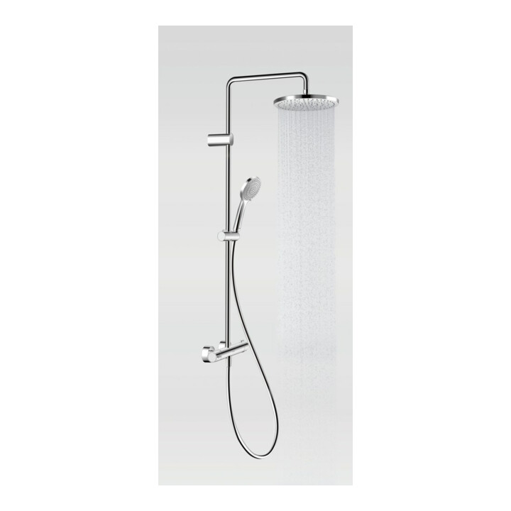 Duravit Système de douche 1000 MinusFlow sortie 354 mm, mitigeur thermostatique, chrome