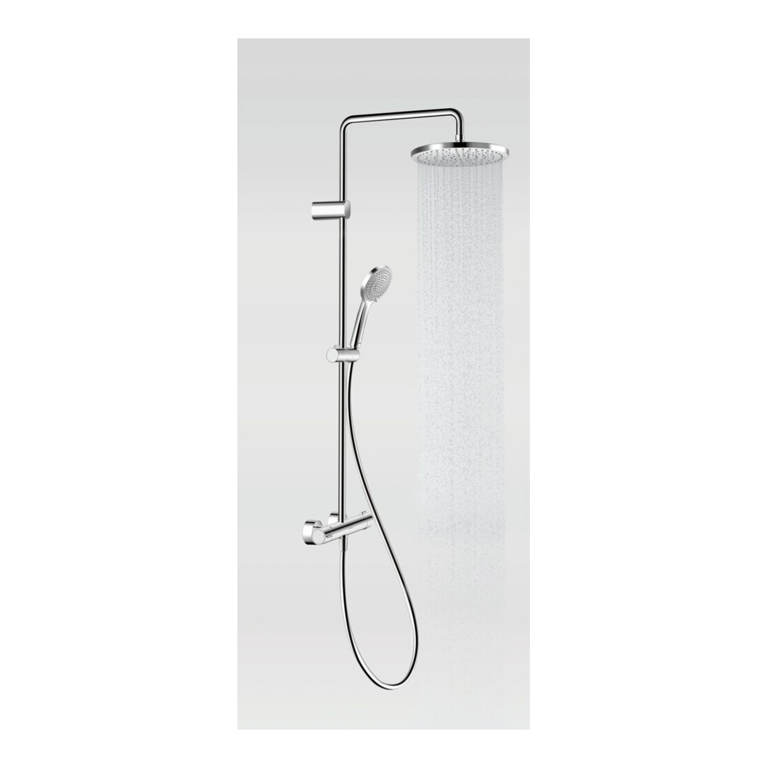 Duravit Système de douche 1000 MinusFlow sortie 354 mm, mitigeur thermostatique, chrome