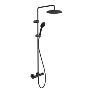 Duravit Système de douche 1000 MinusFlow Sortie 354mm, avec thermostat, noir mat