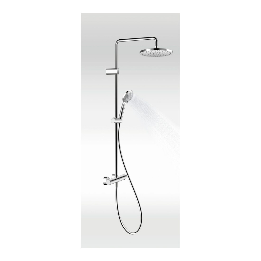 Duravit Système de douche 1000 Sortie 354mm, avec thermostat de douche, chrome
