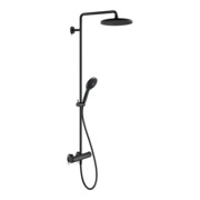 Duravit Système de douche C.1 Sortie 350 mm, avec thermostat de douche, noir mat