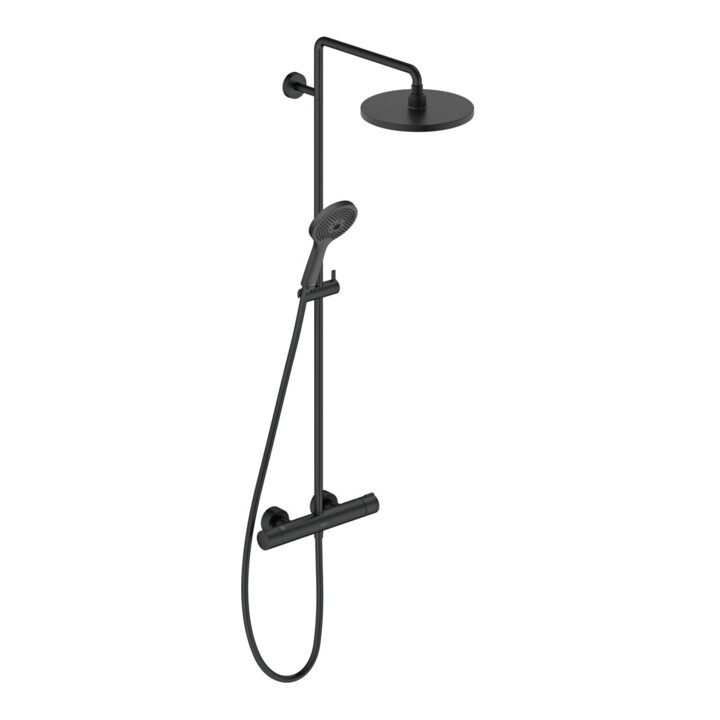 Duravit Système de douche C.1 Sortie 350 mm, avec thermostat de douche, noir mat