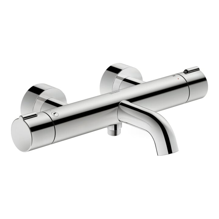 Duravit Thermostat de baignoire C.1 AP, avec vanne de dérivation et de commutation, montage mural, chrome