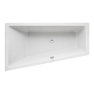 Duravit Trapez-Badewanne No. 1 160x85x46cm, EB-Version, 1 RS li, weiß