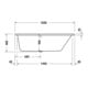 Duravit Trapez-Badewanne No. 1 160x85x46cm, EB-Version, 1 RS re, weiß